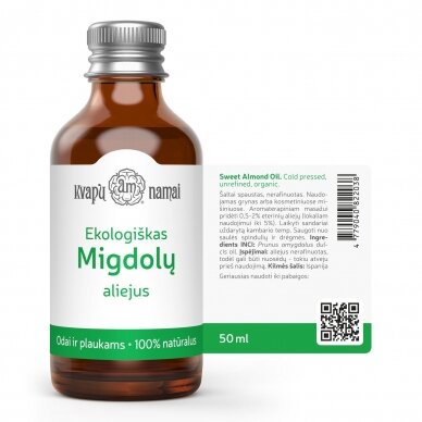 Migdolų aliejus, ekologiškas 100ml 1