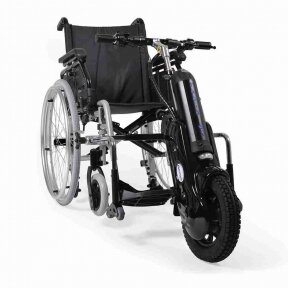Priedas mechaniniams vežimėliams važiuoti elektra (Train-Ox)