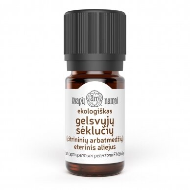 Sėklučių (citrinakvapių arbatmedžių) eterinis aliejus 5ml